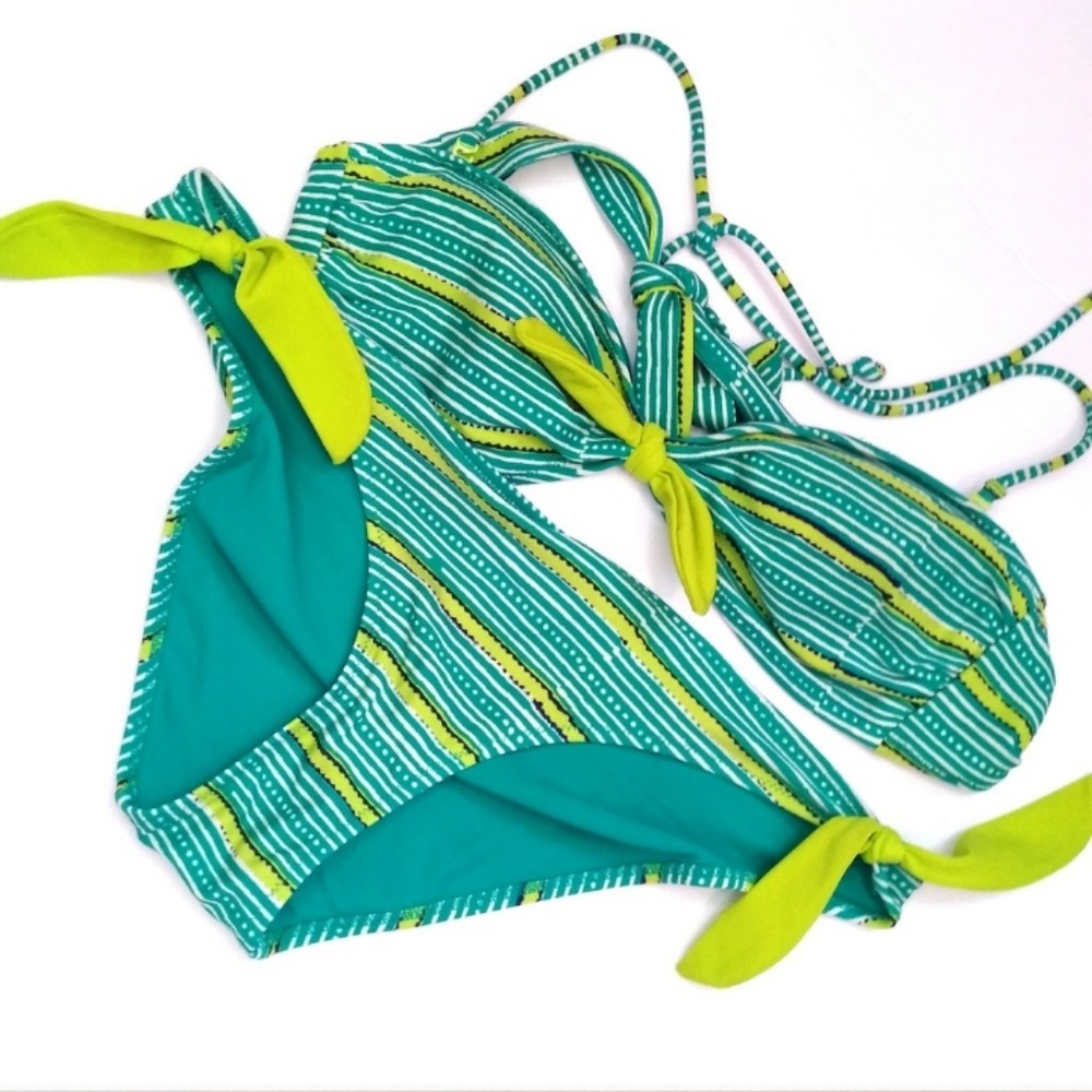 Aerie green Printed Bikini Set